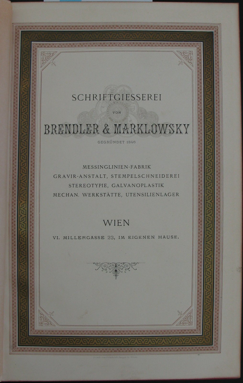 Schriftgiesserei von Brendler & Marklowsky 