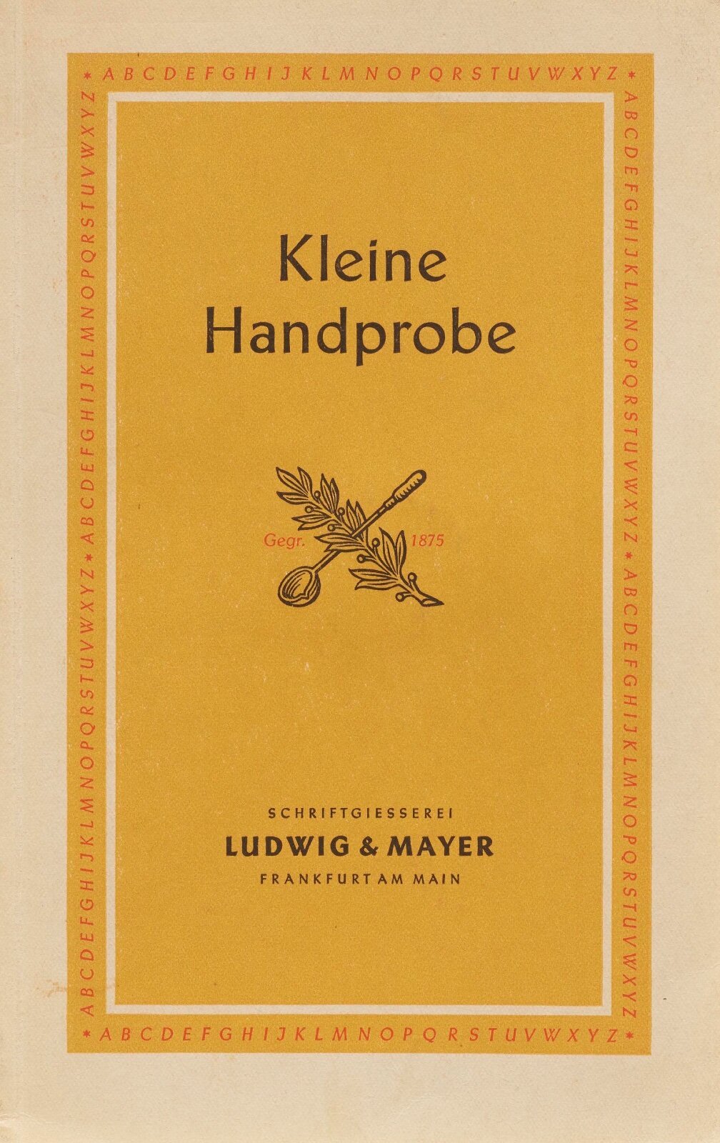Kleine Handprobe, Schriftgießerei Ludwig & Mayer 
