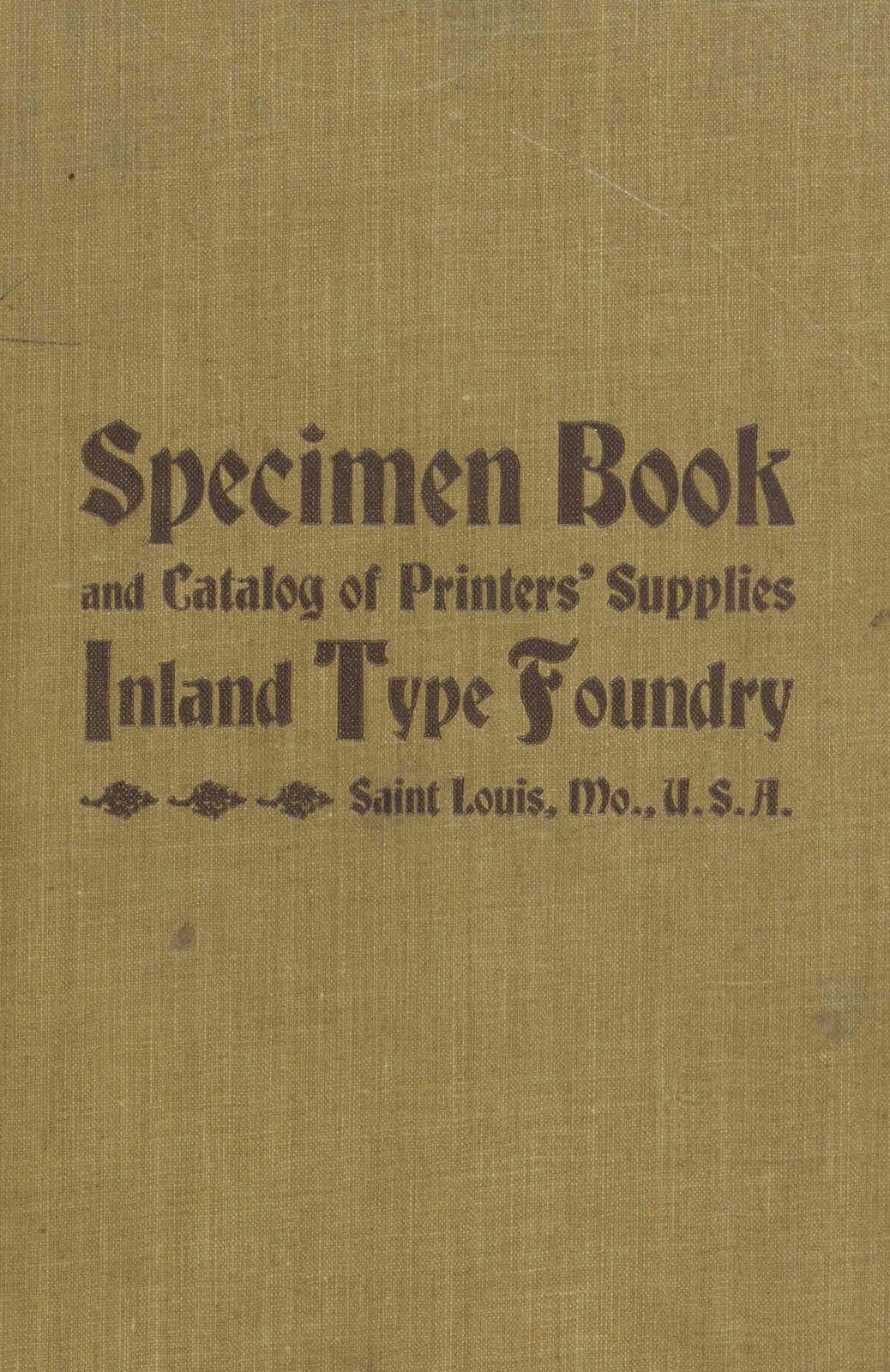 Specimen Book and Catalog 