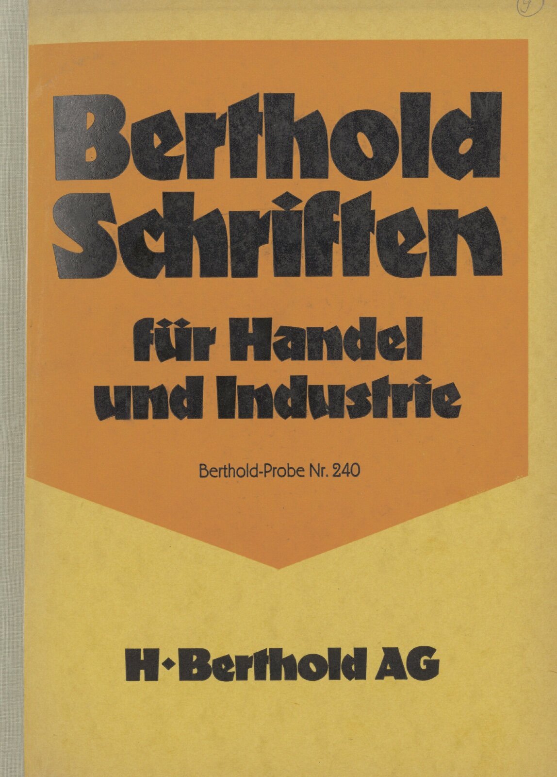 Berthold Schriften für Handel und Industrie 