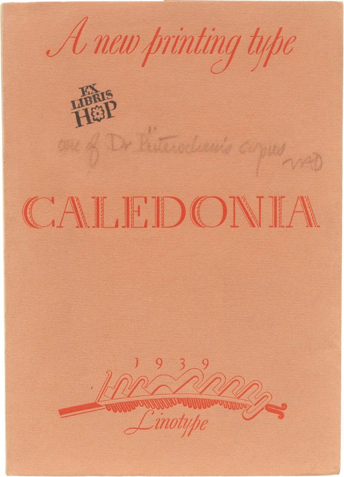 A new printing type: Caledonia 