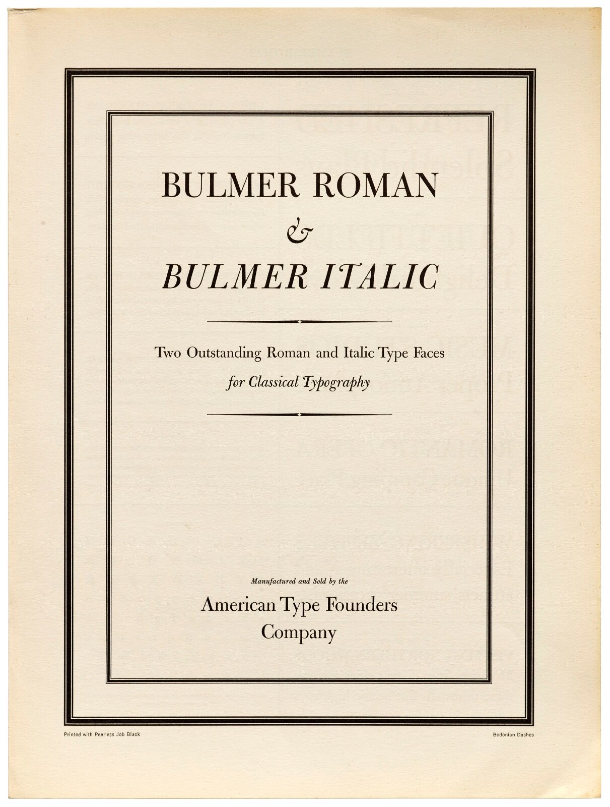 Bulmer Roman & Bulmer Italic 