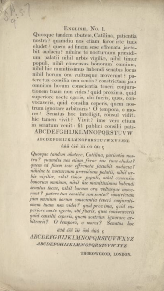 Additions to the specimen of the Fann Street letter foundry