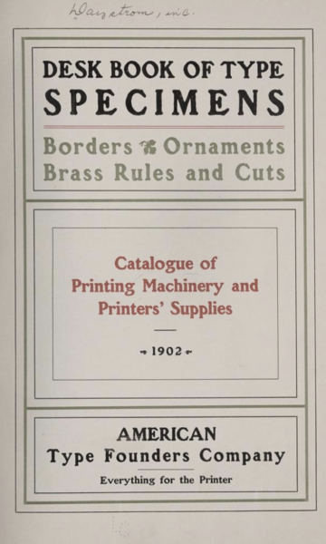 Desk Book of Type Specimens
