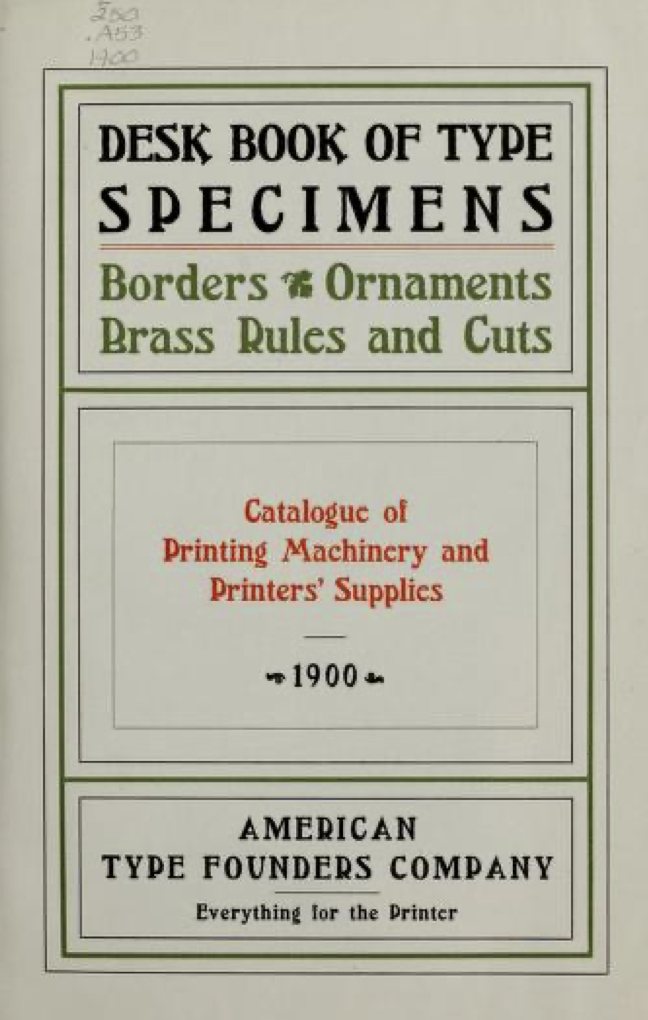 Desk Book of Type Specimens // LLC2015