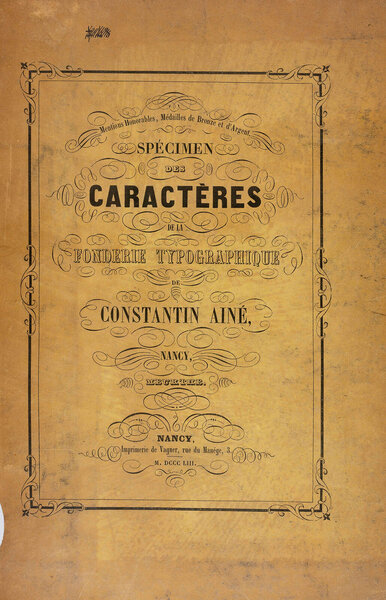 Caractères de la fonderie typographique de Constantin aîné, Nancy