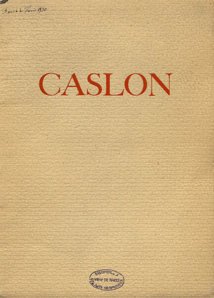 Le Caslon: Romain & Italique