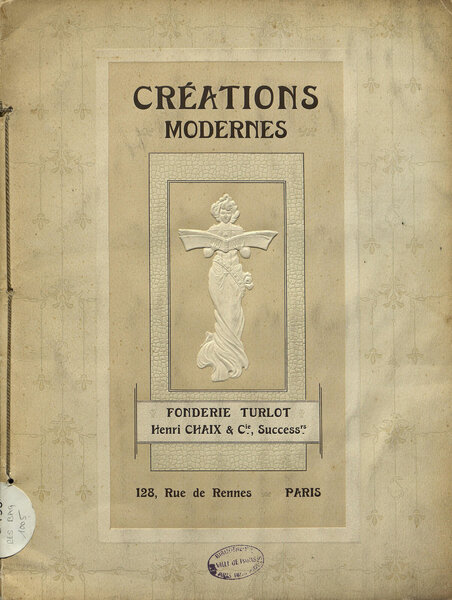Spécimen des nouvelles créations de la Fonderie Turlot