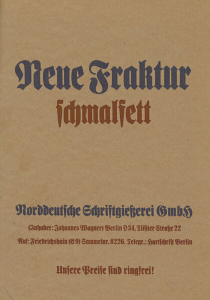 Neue Fraktur, schmalfett