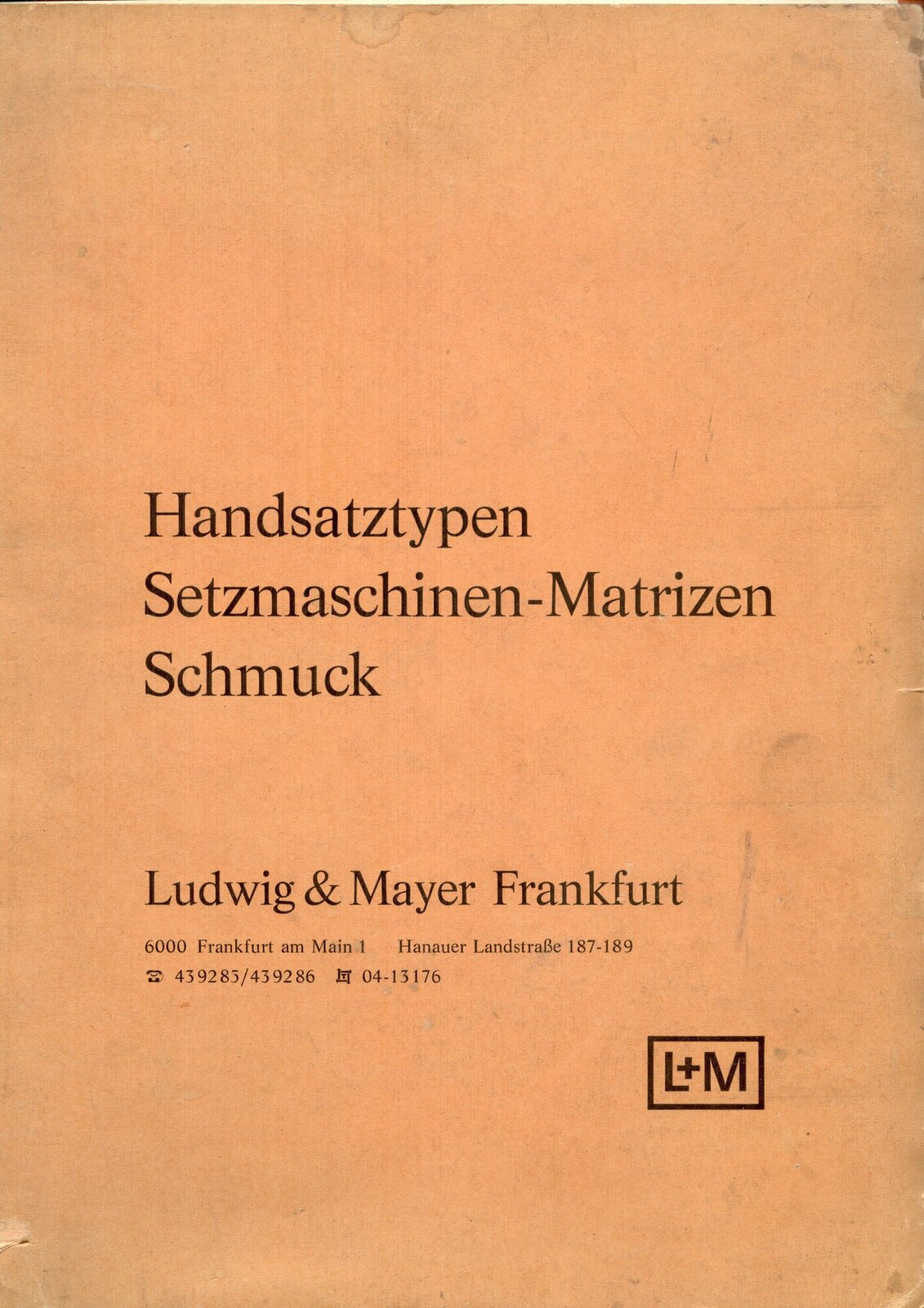 Handsatztypen, Setzmaschinen-Matrizen, Schmuck 