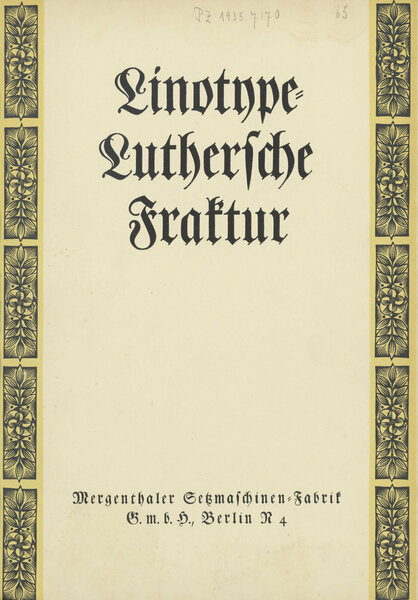 Linotype-Luthersche Fraktur