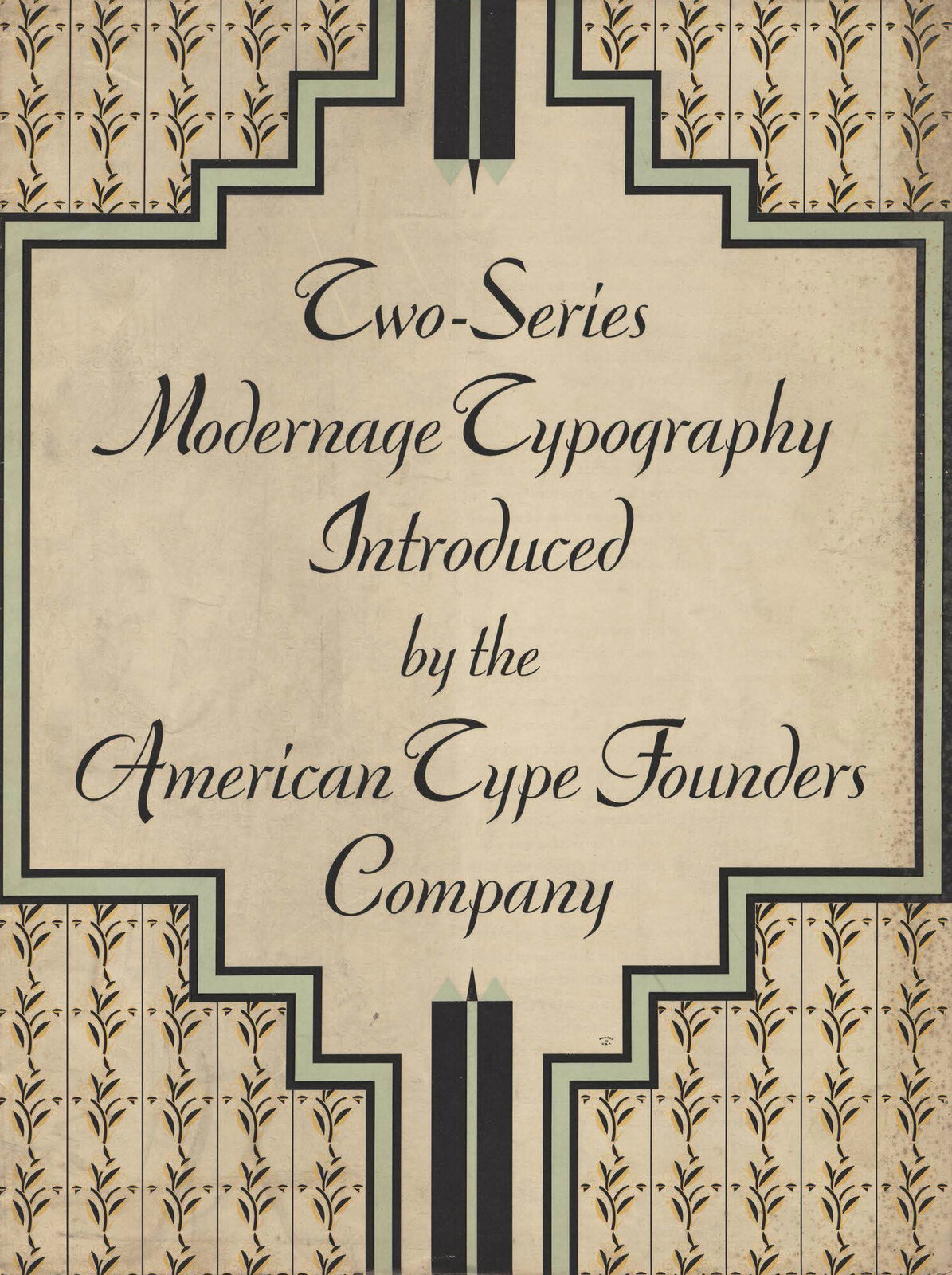 Two-series modernage typography 