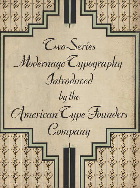 Two-series modernage typography
