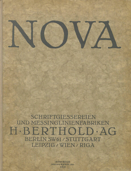 Nova, Nova-Kursiv und Fette Nova