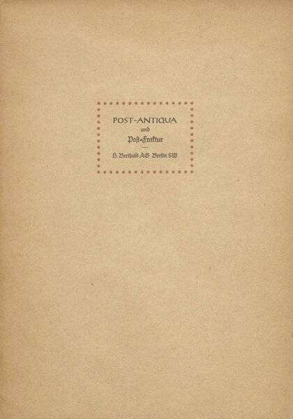 Post-Antiqua und Post-Fraktur