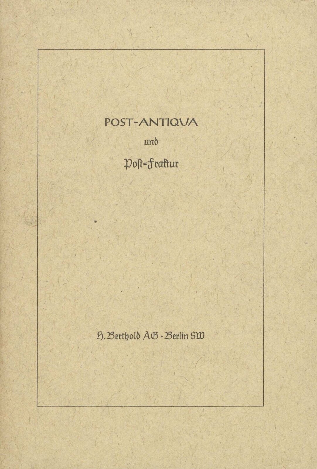 Post-Antiqua und Post-Fraktur, Probendruck Nr. 322 