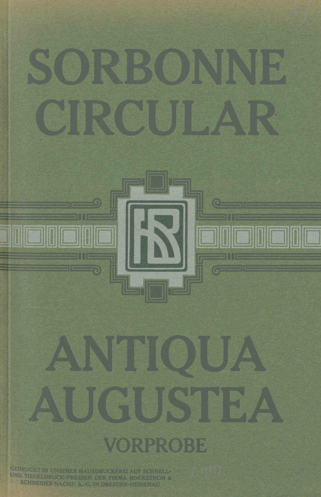 Sorbonne Circular, Antiqua Augustea 