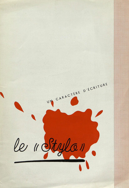 Le Stylo: un caractère d'écriture