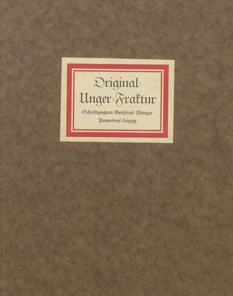 Original-Unger-Fraktur