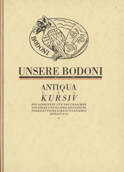 Unsere Bodoni: Antiqua und Kursiv