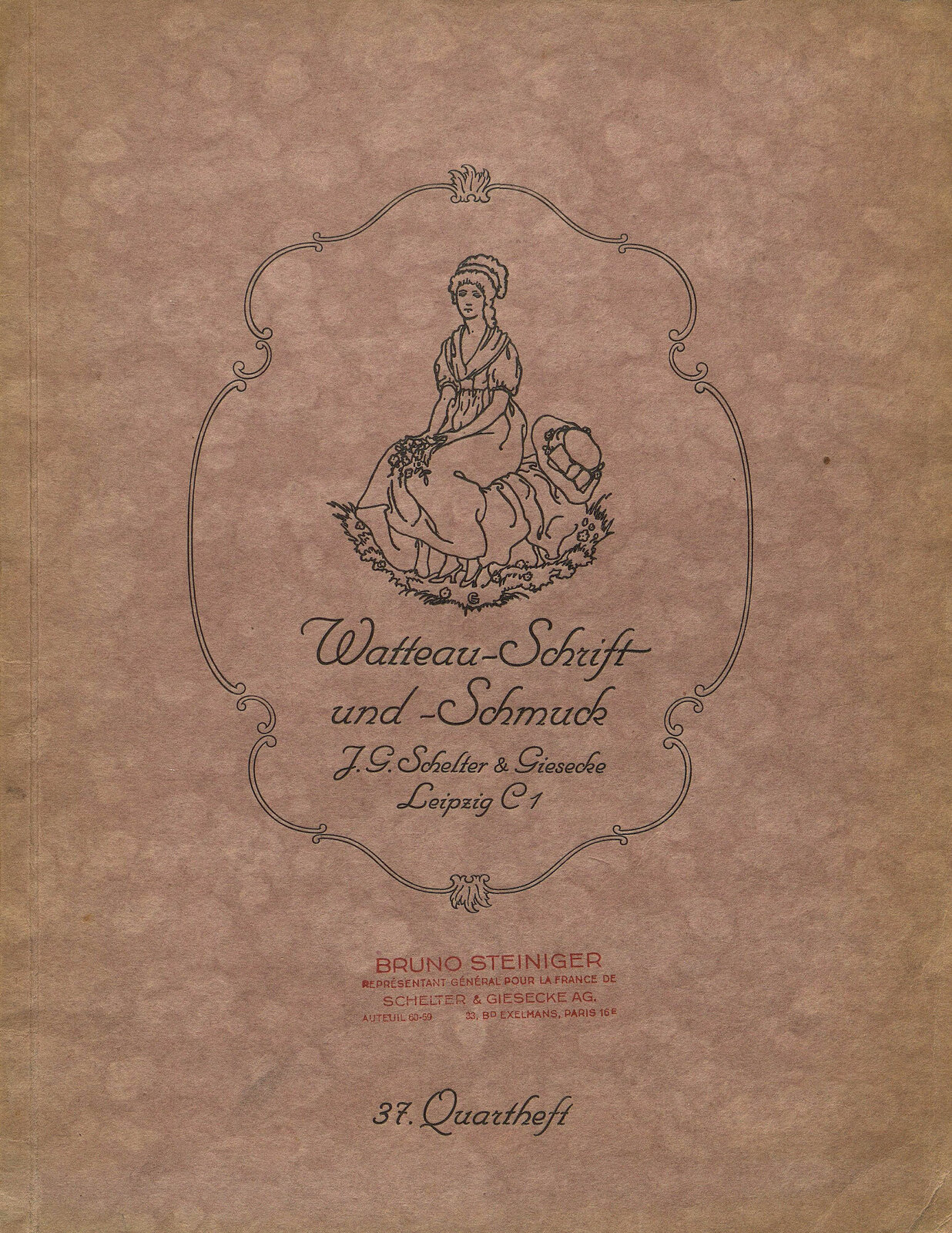 Kartenschrift Watteau 