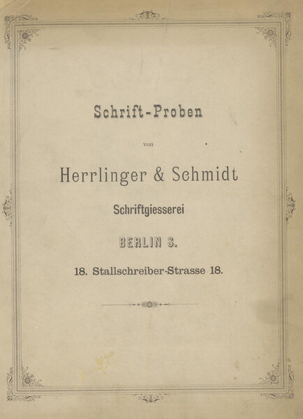 Schrift-Proben von Herrlinger & Schmidt