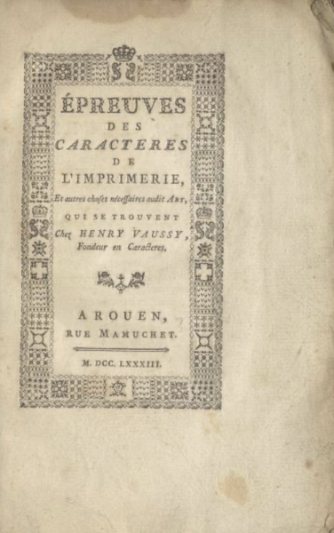 Épreuves des caractères de l’imprimerie