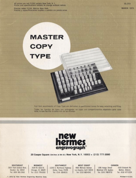 Master Copy Type