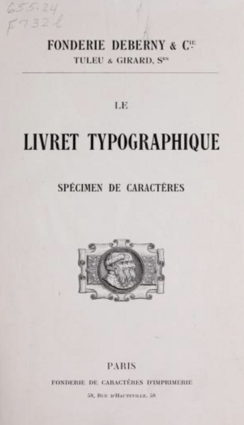 Le livret typographique