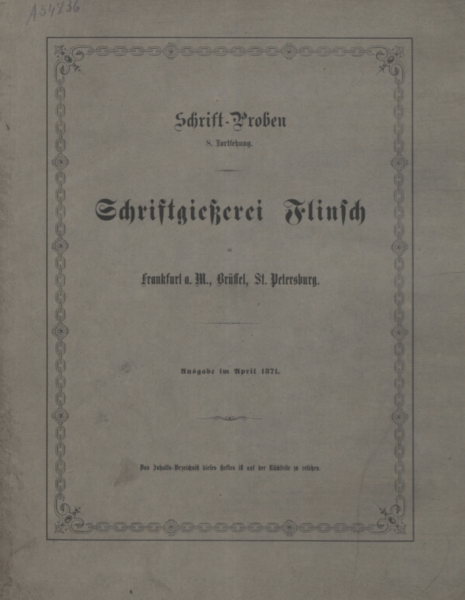 Proben (16. Fortsetung) der Schriftgiesserei Flinsch