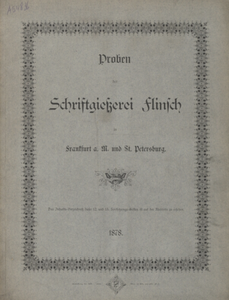Proben der Schriftgießerei Flinsch