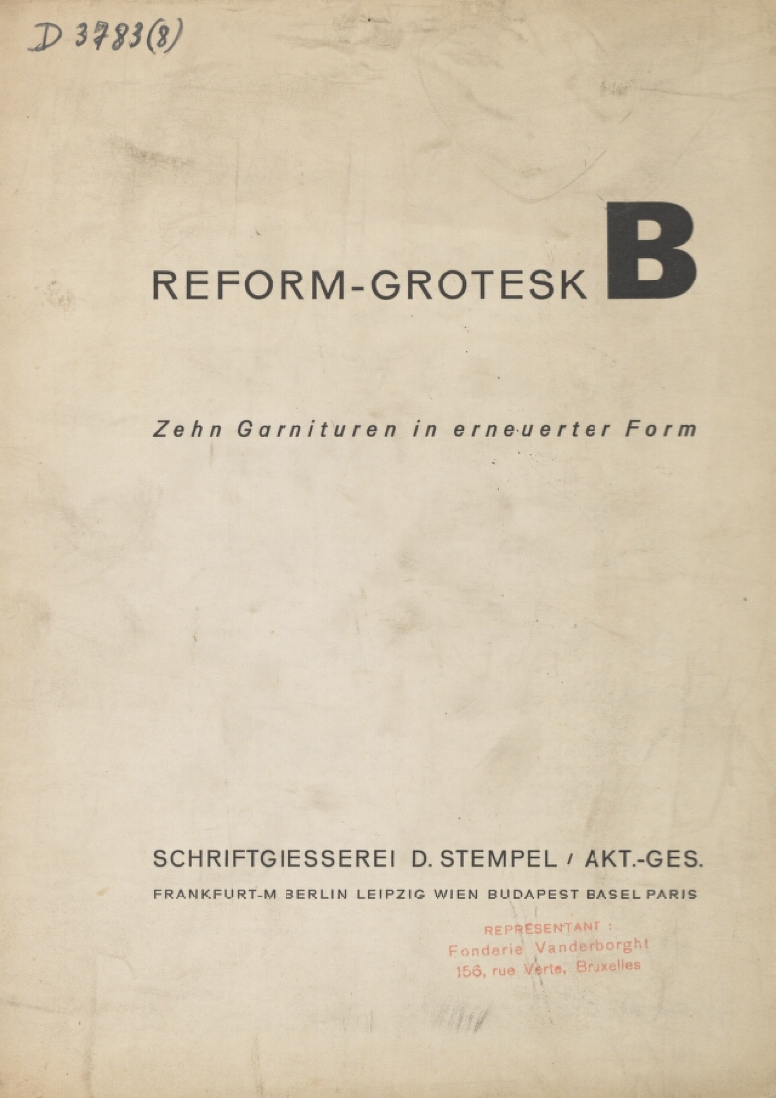 Reform-Grotesk B: zehn Garnituren in erneuerter Form 
