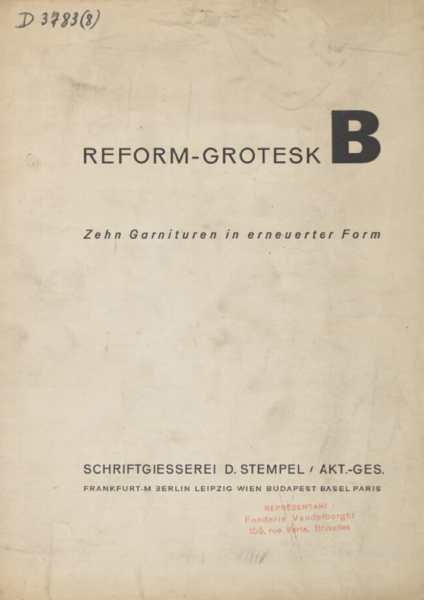 Reform-Grotesk B: zehn Garnituren in erneuerter Form