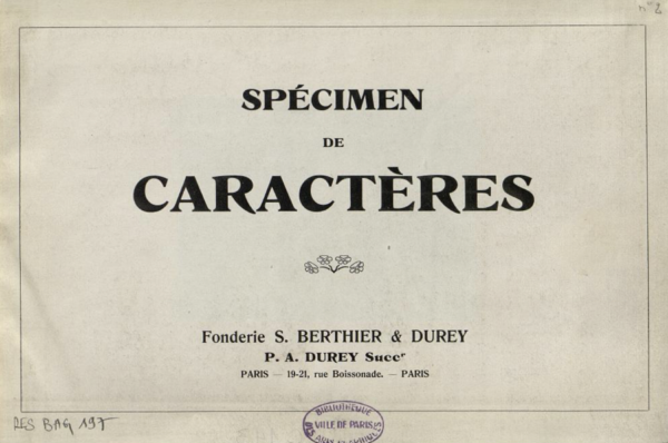 Spécimen de caractères