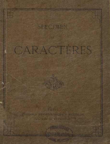 Spécimen de caractères [1884]