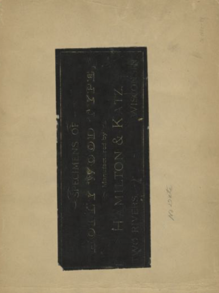 Specimens of Holly Wood Type