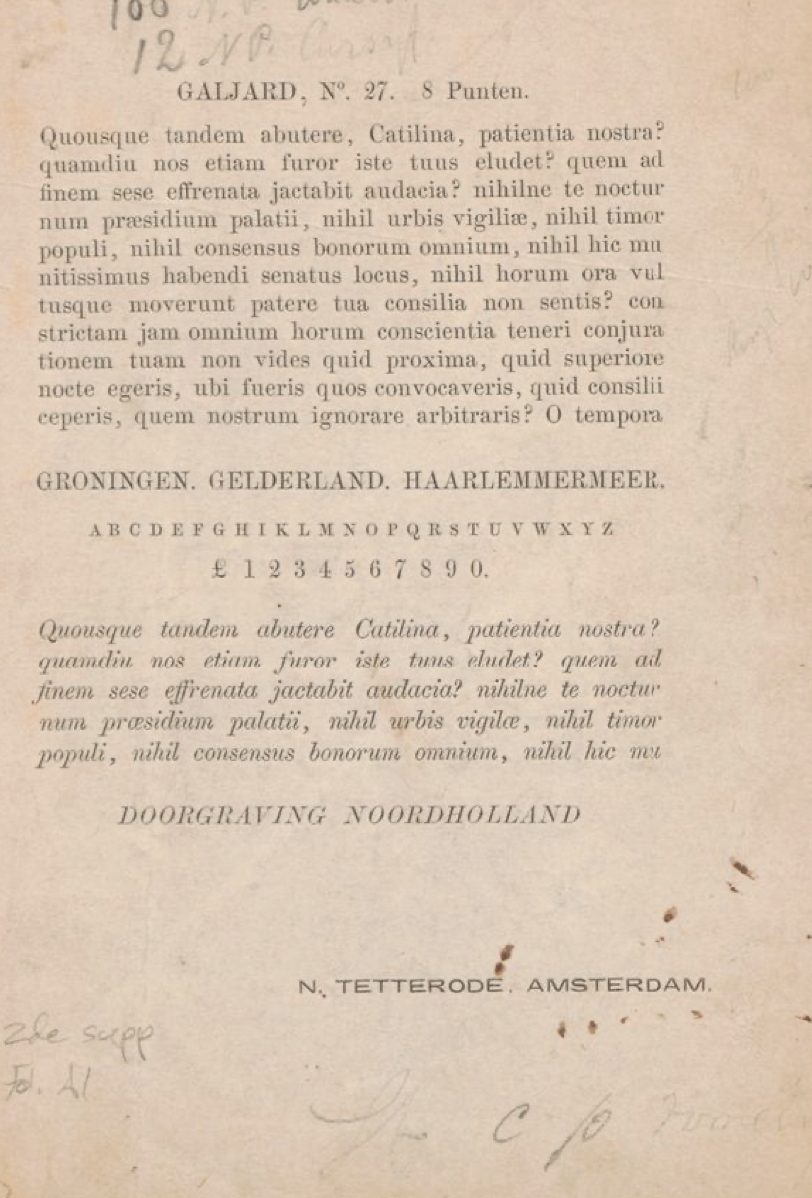 Letterproef, 2e supplement 
