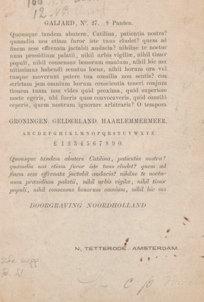 Letterproef, 2e supplement