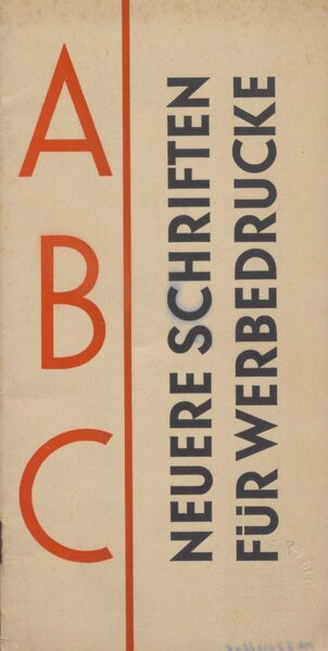 ABC: Neue Schriften für Werbedrucke
