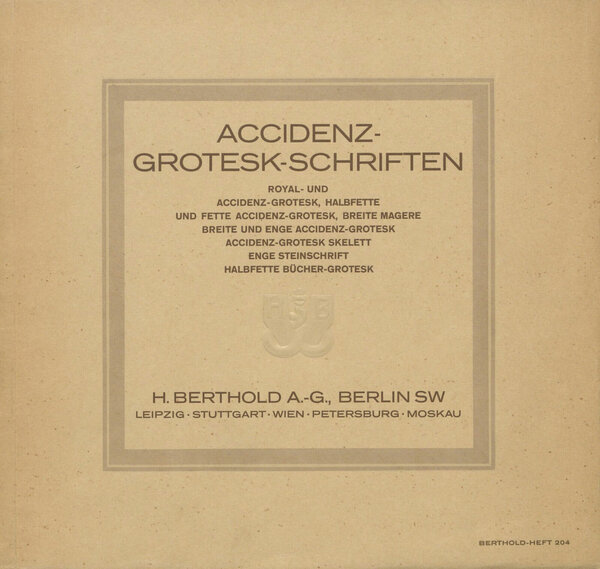 Accidenz-Grotesk-Schriften