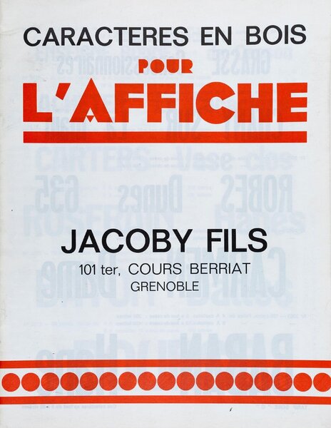 Caracteres en bois pour l’affiche