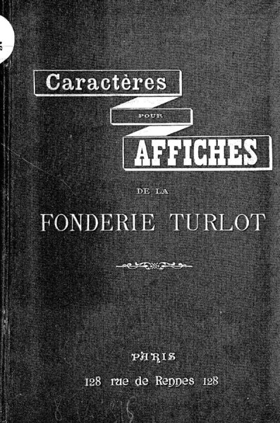 Caractères pour affiches de la fonderie Turlot