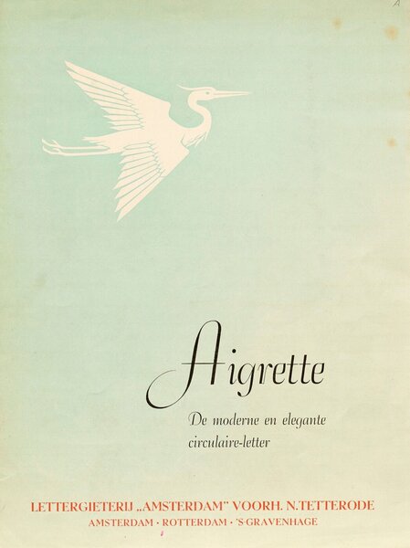 Aigrette. De moderne en elegante circulaire-letter
