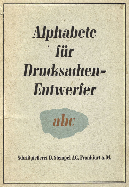 Alphabete für Drucksachen-Entwerfer