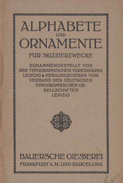 Alphabete und Ornamente für Skizzierszwecke