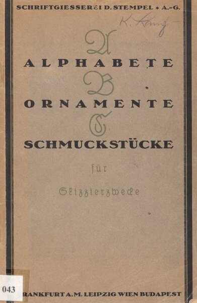 Alphabete, Ornamente, Schmuckstücke für Skizzierzwecke