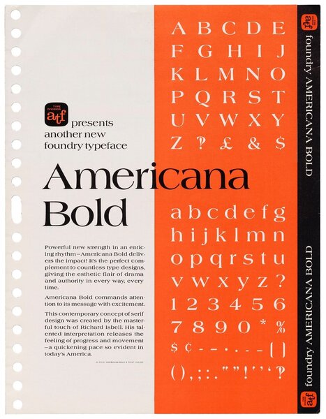 ATF presents another new foundry typeface: Americana Bold