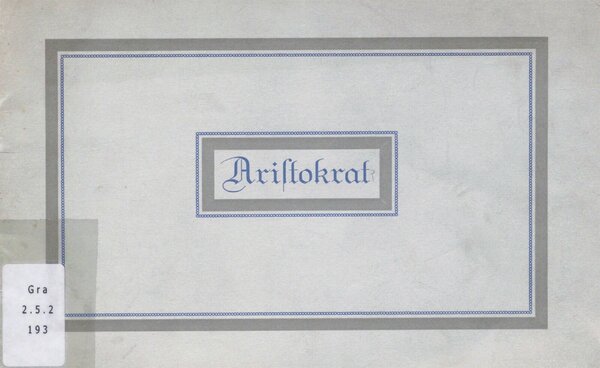 Kartenschrift Aristokrat