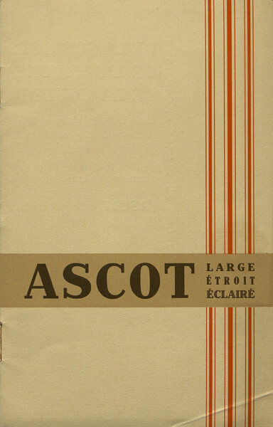 Ascot large, étroit, éclairé