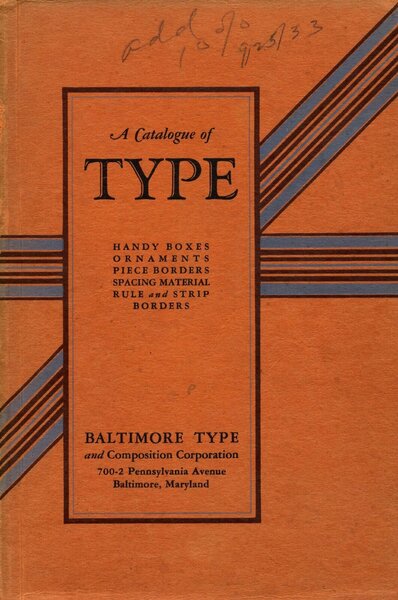 Baltotype: A Catalogue of Type